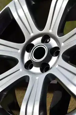 Покраска кованых дисков Range Rover в графитовый алюмохром