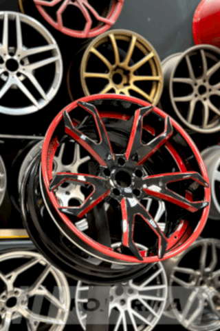 Покраска литых дисков Range Rover Sport в два цвета