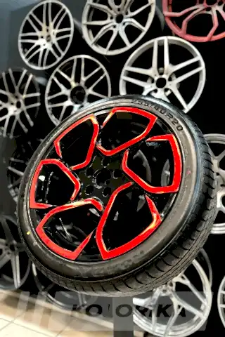 Покраска литых дисков VW Multivan в чёрный цвет