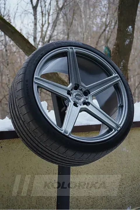 Покраска кованых дисков BMW X в графитовый цвет