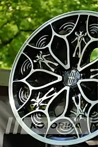 Покраска кованых дисков Lincoln в чёрный глянец