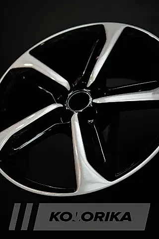 Покраска кованых дисков на Audi в чёрный цвет