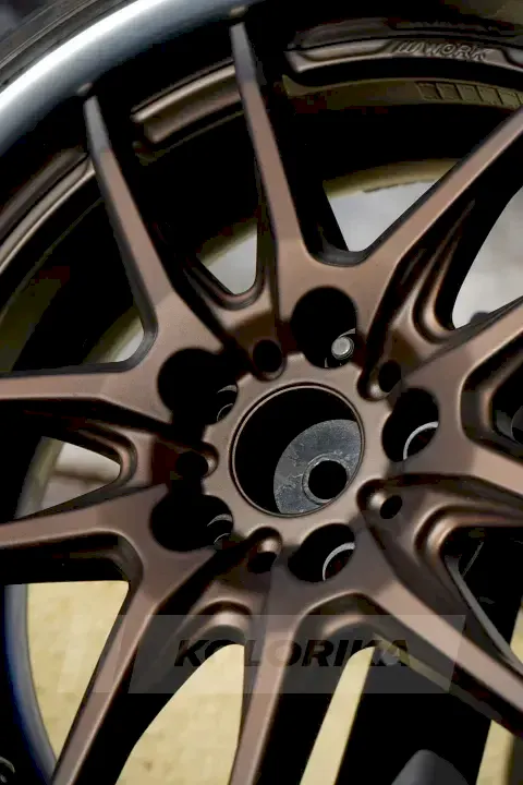 Покраска литых дисков Volkswagen в светлый графитовый цвет 