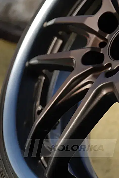 Покраска литых дисков Volkswagen в светлый графитовый цвет 