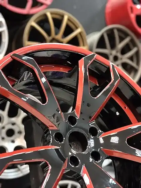 Покраска составных дисков Range Rover Sport в два цвета